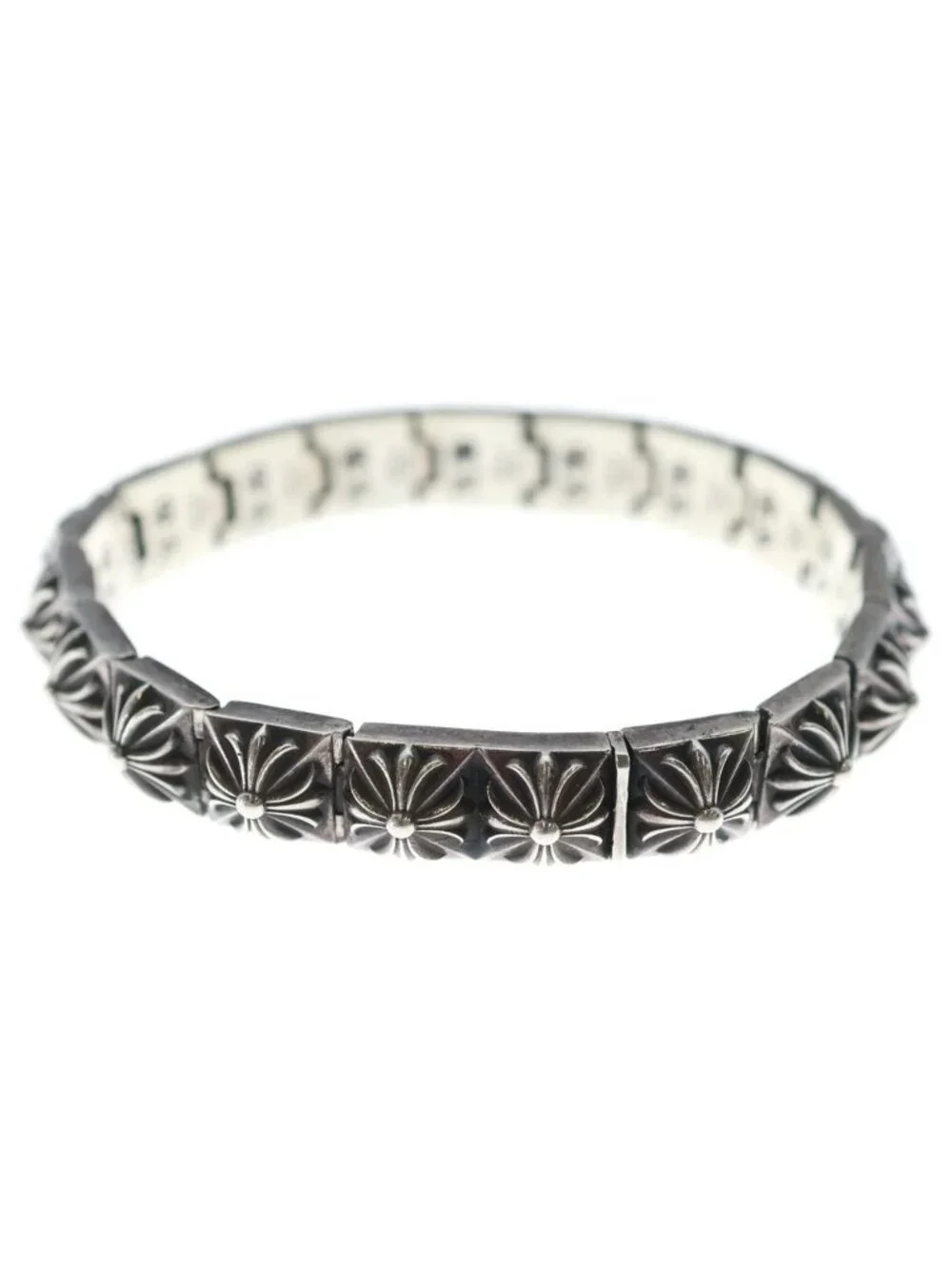 Chrome Hearts Pyramid Pls 8 Plus Ble Silver Bracelet